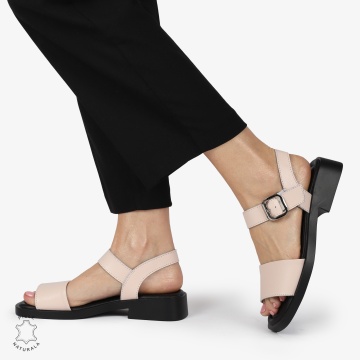 SANDALE Dama Piele Naturala CU CATARAMA CONFORTABILE CRL1372 ROZ - Img 4