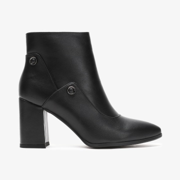 Botine dama din Piele Ecologica CRL0655 Negre