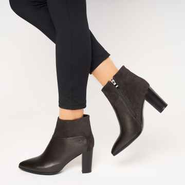 Botine dama din Piele Ecologica+Piele Ecologica Intoarsa CRL0581 - Img 4