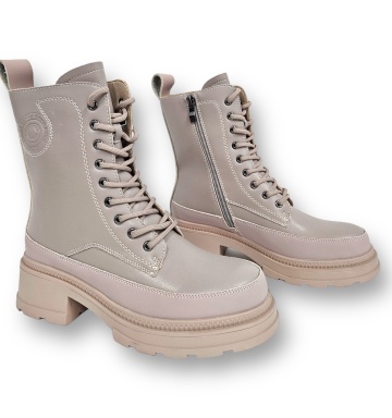 GHETE DAMA din PIELE NATURALA CRL0895 CULOARE:BeJ - Img 2
