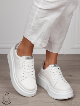 Pantofi DAMA CASUAL din piele naturală confort și stil CRL1378 ALB - Img 2