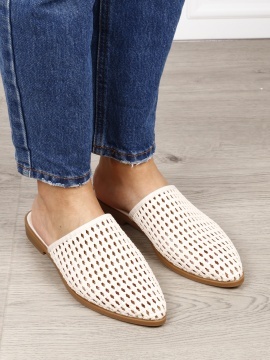PAPUCI DAMA DIN PIELE ECOLOGICA CU DESIGN CLASIC CRL1626 BEJ - Img 2