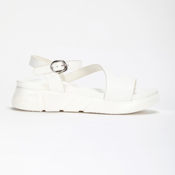 Sandale dama din Piele Ecologica CRL0211 Alb - Img 2