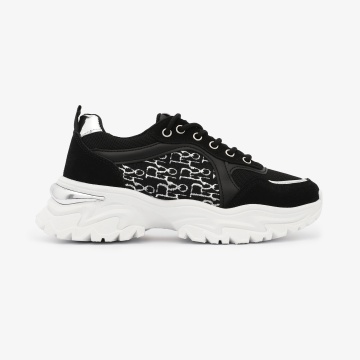 SNEAKERS dama din piele ecologica CRL0707 NEGRU - Img 2