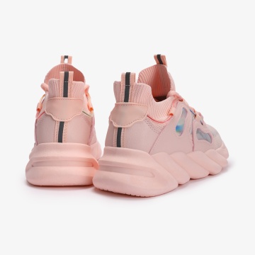 SNEAKERS Dama din Piele Ecologica si textil CRL0130 Roz - Img 3