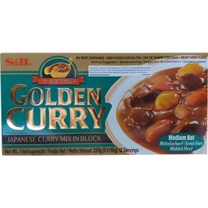 Cuburi de curry mediu picant 220 g S&B