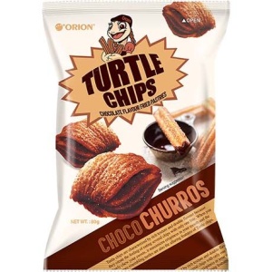 Turtle Chips cu gust de churros cu ciocolată 80 g ORION
