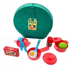 Bucatarie pntru copii, geanta 2in1, 24 piese, Accesorii de gatit, Legume, 3+ - Img 6
