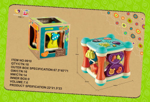 Cub magic de jucarie, Include Lampa de Proiectie, Butoane muzicale, Multicolor - Img 5