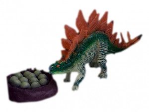 Figurina Dinozaur Stegosaurus, Jurassic World, Aspect Realist, Accesorii oua - Img 2