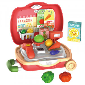 Jucarie de Rol, Supermarket Troller, 20Piese, Cantar inclus, Rosu - Img 8