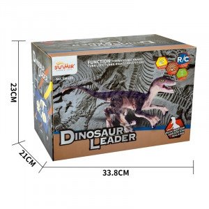 Jucarie interactiva, Dinozaur cu telecomanda, Figurina Velociraptor cu lumini si sunete realiste - Img 7