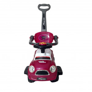 Masinuta copii si bebe MANINI, 3in1, cu melodii, maner de impins pentru parinti, bara de protectie, design modern, Mov - Img 8
