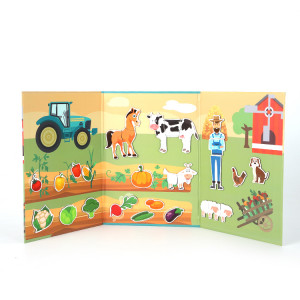 Puzzle magnetic "Viata la ferma", animalute, legume si fermier, alte accesorii incluse - Img 5