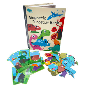 Carte magnetica "Lumea Dinozaurilor" 64piese - Img 4