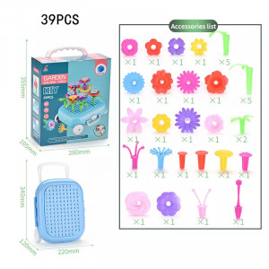 Gradina Creativa cu flori, Set joc de constructii forma Troller, - Img 11