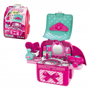 Rucsac Make-Up ARTIST accesorizata cu oglinda, feohn, trusa machiaj si alte accesorii - Img 5
