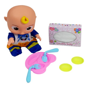 Set Bebelus cu accesorii si haine, Albastru - Img 6