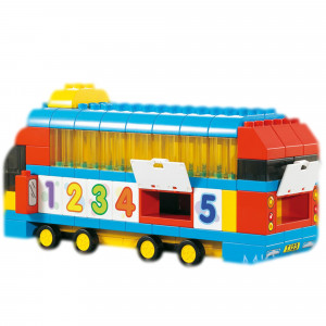 Set de constructii Autobuz cu 2 figurine,119 piese, milticolor - Img 9