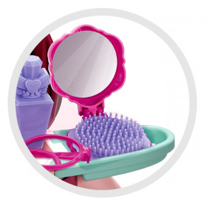 Set jucarie de rol, Mini Trusa de beauty Avionul Make-up Artist, Roz - Img 8