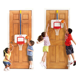 Set mini Panou cos de baschet suspendat, mini minge inclusa, Multicolor