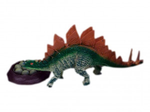 Figurina Dinozaur Stegosaurus, Jurassic World, Aspect Realist, Accesorii oua - Img 7