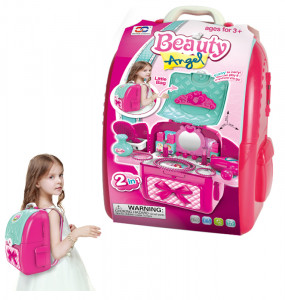 Rucsac Make-Up ARTIST accesorizata cu oglinda, feohn, trusa machiaj si alte accesorii - Img 11