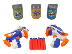 Set 2 pistoale de jucarie Blaster Tinteste , 12 gloante de spuma, multicolor - Img 5