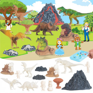 Set pictura pentru copii, Tema "Lumea Dinozaurilor", 55 piese - Img 5
