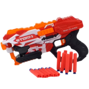 Arma de jucarie Blaster Storm 12 gloante de spuma, multicolor - Img 10