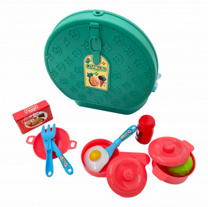 Bucatarie pntru copii, geanta 2in1, 24 piese, Accesorii de gatit, Legume, 3+ - Img 8