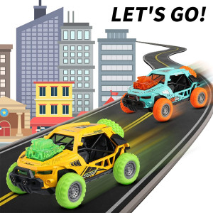 Set 2 masini pentru baieti Off-Road 4X4, functia de tragere inapoi - Img 2