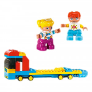 Set de constructii Autobuz cu 2 figurine,119 piese, milticolor - Img 10