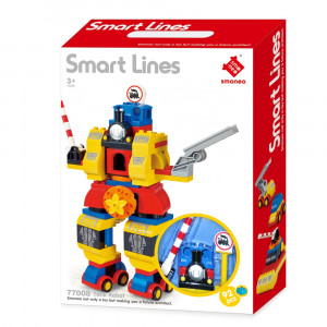 Set de constructii Robot cu figurine. 92 piese, multicolor - Img 6