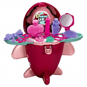 Set jucarie de rol, Mini Trusa de beauty Avionul Make-up Artist, Roz - Img 10