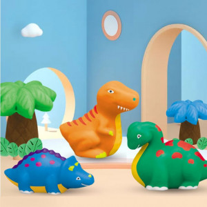 Set Plastilina Inteligenta Magic Dough "Lumea Dinozaurilor", 10Culori, Modelatoare, Ustensile, Multicolor - Img 3