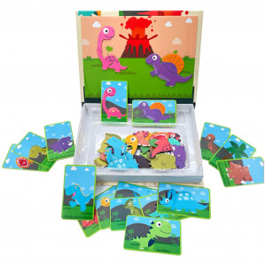 Carte magnetica "Lumea Dinozaurilor" 64piese - Img 5