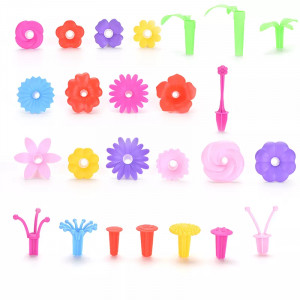 Gradina Creativa cu flori, Set joc de constructii forma Troller, - Img 15