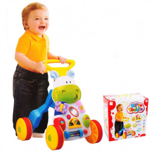 Premergator Hippo 2in1, Baby Walker Multifunctional, Muzica si lumini Jucarie pentru copii - Img 11
