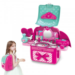 Rucsac Make-Up ARTIST accesorizata cu oglinda, feohn, trusa machiaj si alte accesorii - Img 2