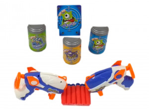 Set 2 pistoale de jucarie Blaster Tinteste , 12 gloante de spuma, multicolor - Img 9