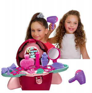 Set jucarie de rol, Mini Trusa de beauty Avionul Make-up Artist, Roz