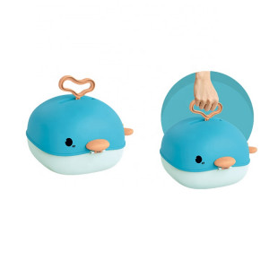 Jucarie de rol, trusa de doctor 4 in1 tip rucsac, geanta si birou "Balena Minunata", 39 accesorii incluse, portabil, bleu - Img 9
