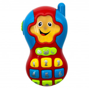 Jucarie interactiva telefon mobil, cu Sunete, Muzica si Lumini, in Engleza, Multicolor - Img 2