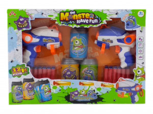 Set 2 pistoale de jucarie Blaster Tinteste , 12 gloante de spuma, multicolor - Img 2