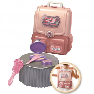 Set joaca rol frumusete Rucsac, accesorii si clame, feohn, perie par, 40 piese - Img 3