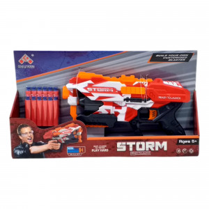 Arma de jucarie Blaster Storm 12 gloante de spuma, multicolor - Img 7