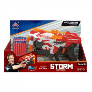 Arma de jucarie Blaster Storm 12 gloante de spuma, multicolor - Img 12