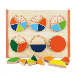 Jucarie educativa Montessori din lemn, forme geometrice, Coordonarea mana-ochi, Multicolor - Img 2