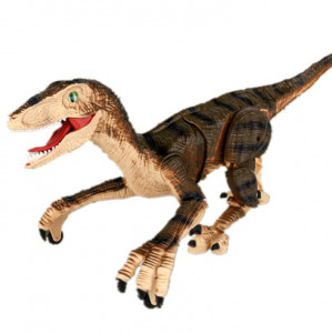 Jucarie interactiva, Dinozaur cu telecomanda, Figurina Velociraptor cu lumini si sunete realiste - Img 11